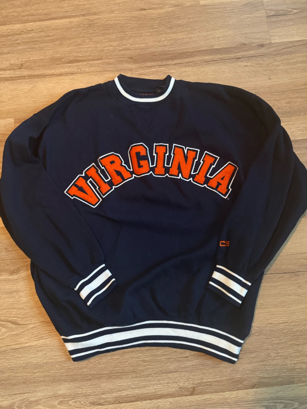 Vintage Navy Virginia (UVA) Crewneck Sweatshirt - Crable Sportswear - Sz L
